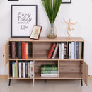 Libreria in Stile Nordico Rovere 120x38.5x74 cm 