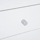 Libreria 6 Ripiani con 2 Cassetti e Armadietto in Acciaio e Legno Bianco e Rovere 100x35x180 cm 