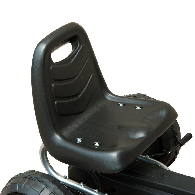 Go-Kart a Pedali per Bambini Bianco e Nero 