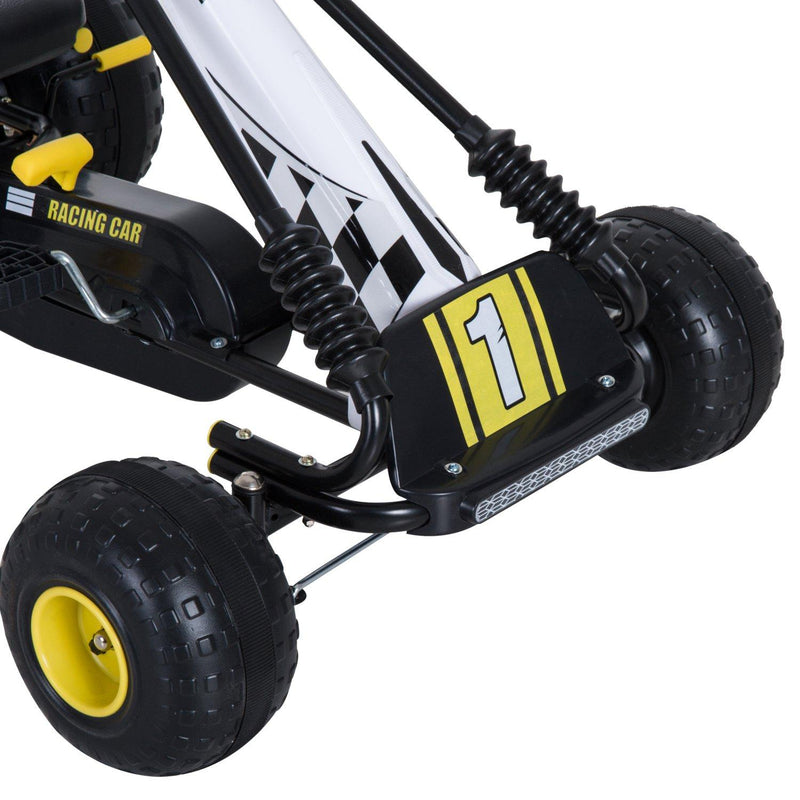 Go-Kart a Pedali per Bambini Nero e Giallo 