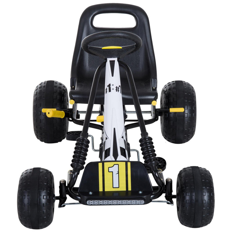 Go-Kart a Pedali per Bambini Nero e Giallo 