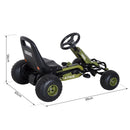 Go-Kart a Pedali per Bambini Verde e Nero 