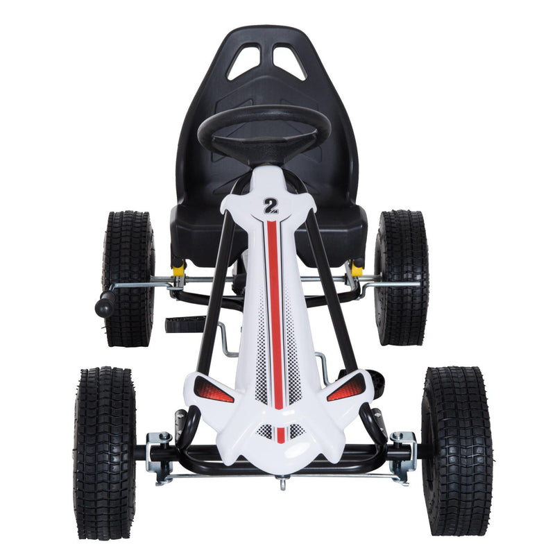 Go-Kart a Pedali per Bambini Nero e Bianco 