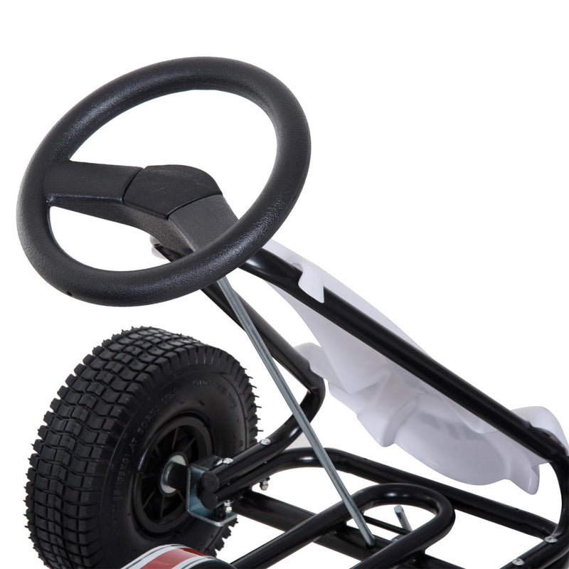 Go-Kart a Pedali per Bambini Nero e Bianco 