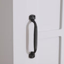 Mobile a Colonna da Bagno Salvaspazio con Specchio in Legno Bianco 40x30x170 cm 