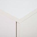 Mobile TV in legno con Ruote e 2 ante Bianco 60x35x65 cm 