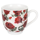 Set 6 Tazzine da Caffè con Piattino Ø5,5x6 cm in Porcellana VdE Tivoli 1996 Rose Baroque