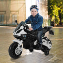 Moto Elettrica per Bambini 12V con Licenza BMW S 1000 RR Nera e Bianca