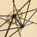 Ombrellone Decentrato da Giardino in Alluminio Ø2.95x2.5m 360° Beige 