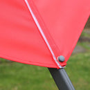 Ombrellone Decentrato da Giardino in Alluminio Ø2.95x2.5m 360° Rosso 