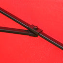 Ombrellone Decentrato da Giardino in Alluminio Ø2.95x2.5m 360° Rosso 