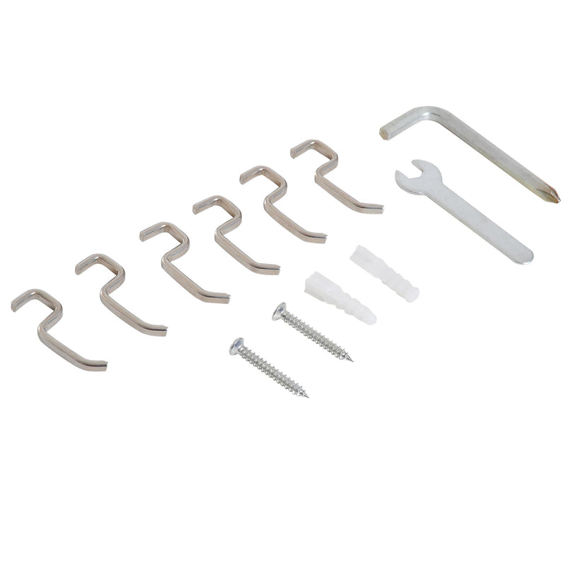 Scaffale in Acciaio da Cucina a 3 Ripiani 58x22x59 cm 