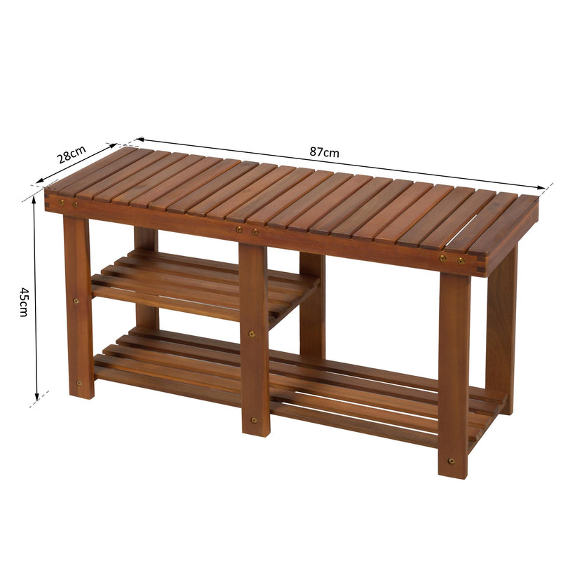 Panchina Ingresso Scarpiera in Legno 87x28x45 cm 