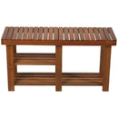 Panchina Ingresso Scarpiera in Legno 87x28x45 cm 