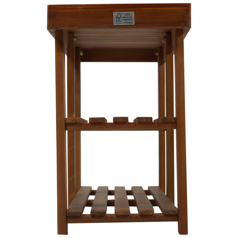 Panchina Ingresso Scarpiera in Legno 87x28x45 cm 