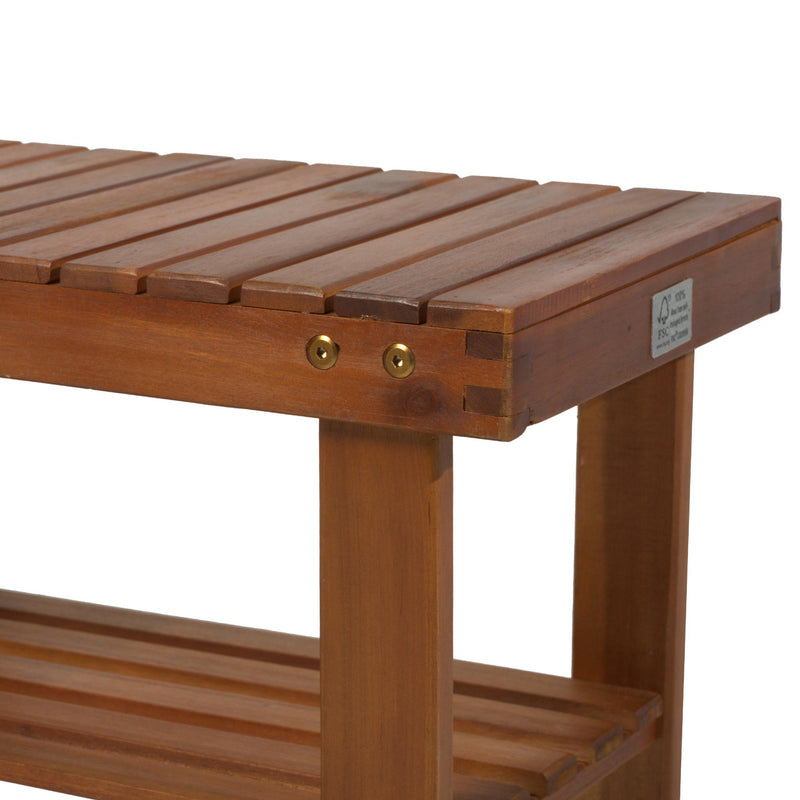 Panchina Ingresso Scarpiera in Legno 87x28x45 cm 