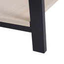 Panchina Appendiabiti con Ganci e Ripiani Scarpiera in Legno e Acciaio 60x40x175 cm 