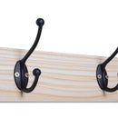 Panchina Appendiabiti con Ganci e Ripiani Scarpiera in Legno e Acciaio 60x40x175 cm 