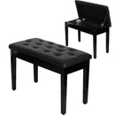 Panchetta per Pianoforte con vano portaoggetti Nero 75x35x50 cm 