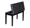 Panchetta per Pianoforte con vano portaoggetti Nero 75x35x50 cm 