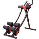 Panca Trainer Addominali Fitness con Display Nero e Rosso 