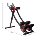 Panca Trainer Addominali Fitness con Display Nero e Rosso 