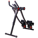 Panca Trainer Addominali Fitness con Display Nero e Rosso 