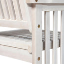 Panchina da Giardino Terrazzo a 2 Posti in Legno Bianco 117x63x90 cm 