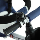 Passeggino Triciclo per Bambini con Maniglione Tetto Parapioggia Regolabile e Cestino Blu 