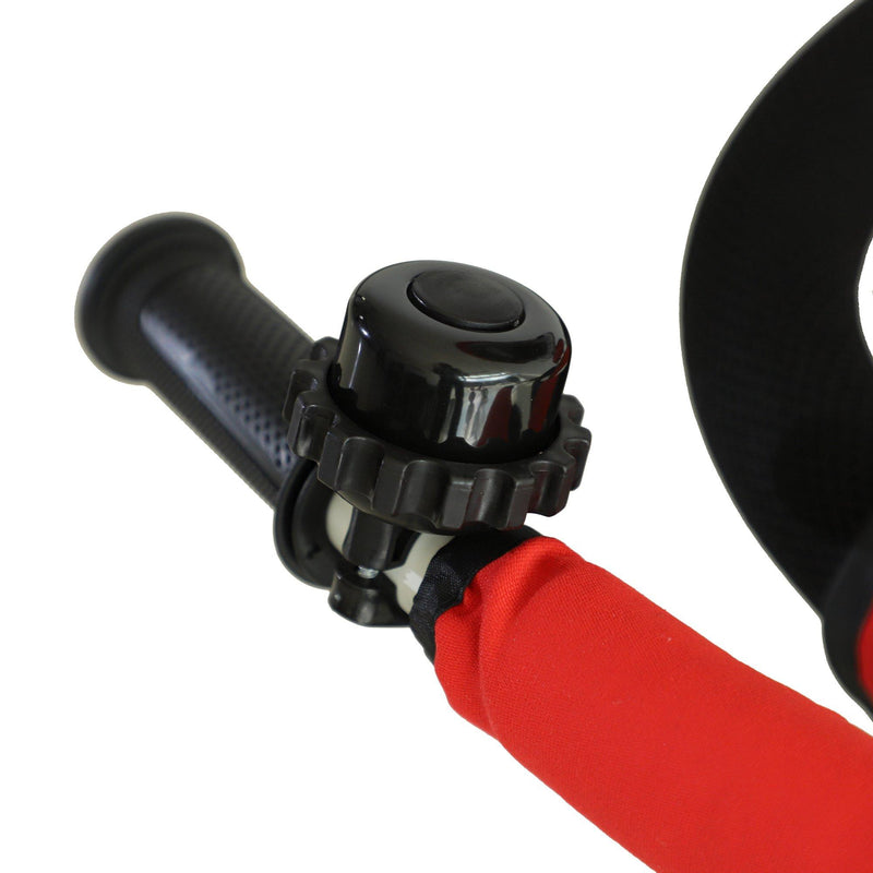 Passeggino Triciclo per Bambini con Maniglione Tetto Parapioggia Regolabile e Cestino Rosso 