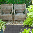 Pavimentazione da Esterno Incastrabile 11 Mattonelle 30x30x2.2 cm Grigia 