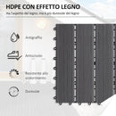 Pavimentazione da Esterno Incastrabile 11 Mattonelle 30x30x2.2 cm Grigia 