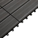 Pavimentazione da Esterno Incastrabile 11 Mattonelle 30x30x2.2 cm Grigia 