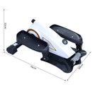 Mini Pedaliera Ellittica per Allenamento a Casa Max 110Kg Bianca e Nera 