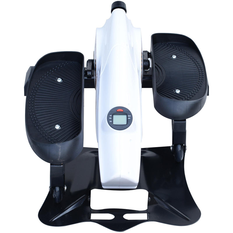 Mini Pedaliera Ellittica per Allenamento a Casa Max 110Kg Bianca e Nera 