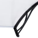 Pensilina Tettoia in PVC e Plastica 140x80 cm Trasparente 