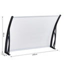 Pensilina Tettoia in PVC e Plastica 140x80 cm Trasparente 