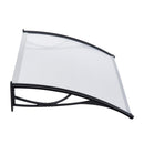 Pensilina Tettoia in PVC e Plastica 140x80 cm Trasparente 