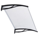 Pensilina Tettoia in PVC e Plastica 140x80 cm Trasparente 