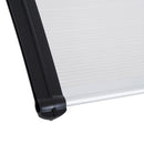 Pensilina Tettoia in PVC e Plastica 140x80 cm Trasparente 