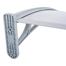 Pensilina Tettoia in PVC e Alluminio 140x70 cm Trasparente 