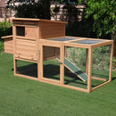 Pollaio Gabbia per Galline da Esterno con Zona di Corsa e Nido in Legno 190x81x103 cm 