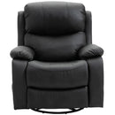 Poltrona Relax Dondolo Massaggiante e Riscaldante in Similpelle Nero 