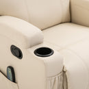 Poltrona Relax Reclinabile 8 Punti Massaggianti e Riscaldamento Crema 