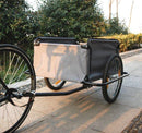Carrello Rimorchio per Bici in Acciaio Grigio 140x88x60 cm 