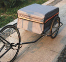 Carrello Rimorchio per Bici in Acciaio Grigio 140x88x60 cm 