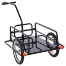 Carrello Rimorchio per Bicicletta Nero 156x72x82 cm 