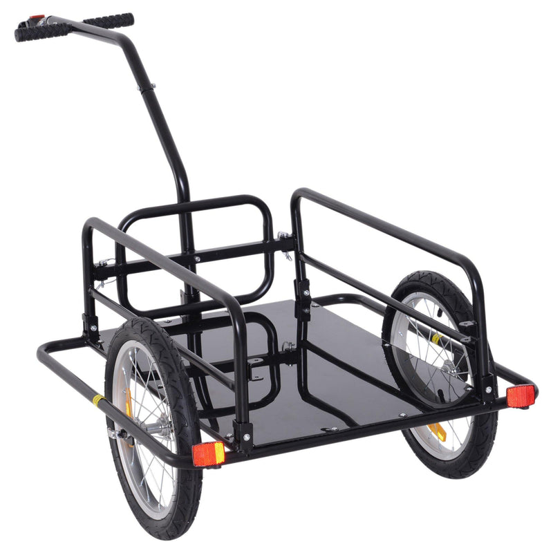 Carrello Rimorchio per Bicicletta Nero 156x72x82 cm 