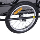 Carrello Rimorchio per Bicicletta Nero 156x72x82 cm 