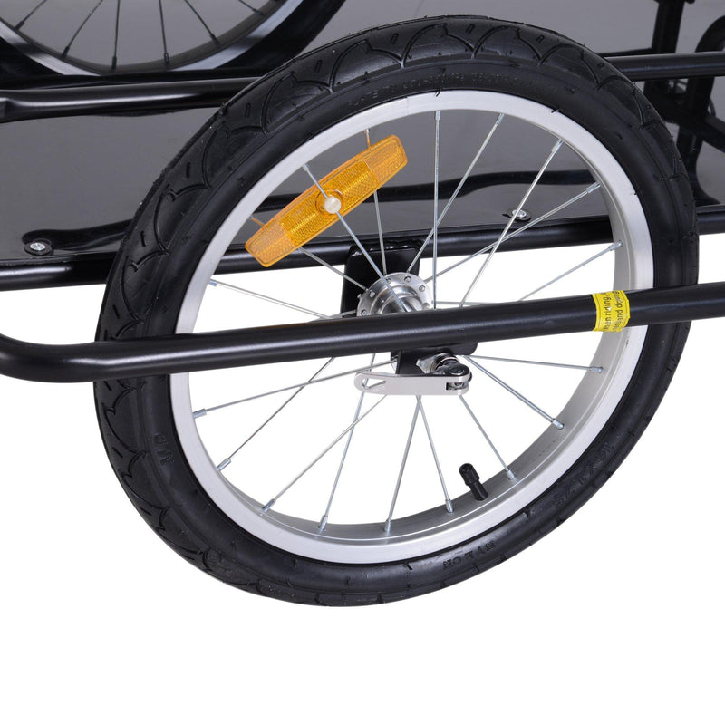Carrello Rimorchio per Bicicletta Nero 156x72x82 cm 